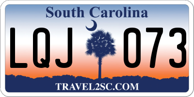 SC license plate LQJ073