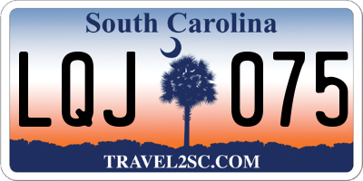 SC license plate LQJ075