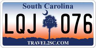 SC license plate LQJ076