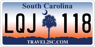 SC license plate LQJ118