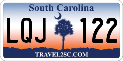 SC license plate LQJ122