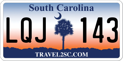 SC license plate LQJ143