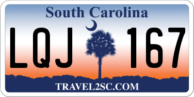 SC license plate LQJ167