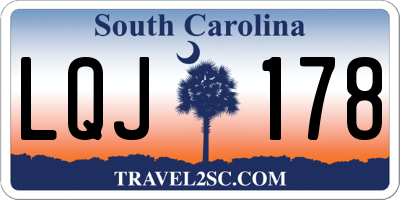 SC license plate LQJ178
