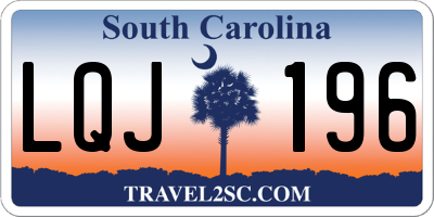 SC license plate LQJ196