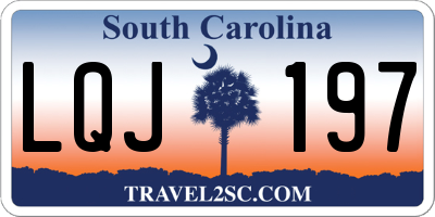 SC license plate LQJ197