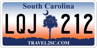 SC license plate LQJ212