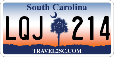 SC license plate LQJ214