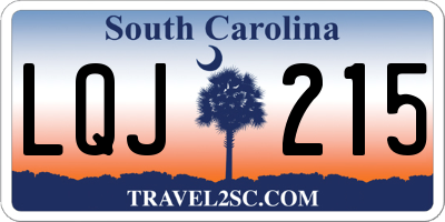 SC license plate LQJ215