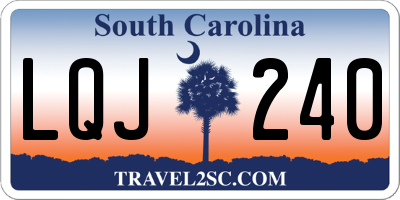 SC license plate LQJ240