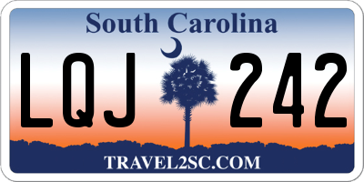 SC license plate LQJ242