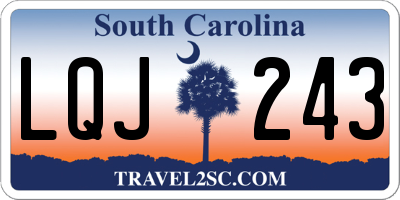 SC license plate LQJ243
