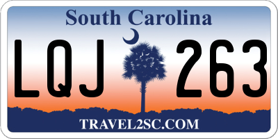 SC license plate LQJ263