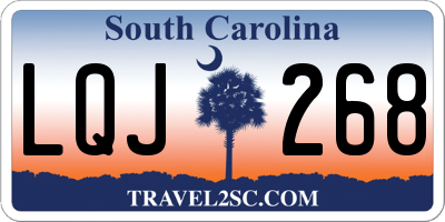 SC license plate LQJ268