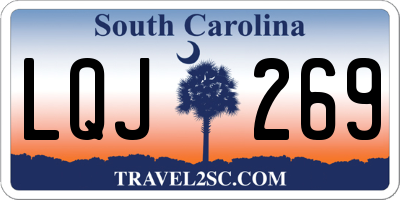 SC license plate LQJ269