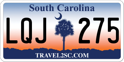 SC license plate LQJ275