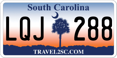 SC license plate LQJ288