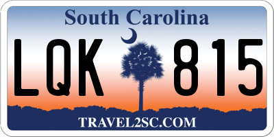 SC license plate LQK815