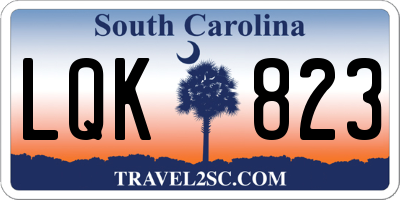 SC license plate LQK823