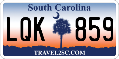 SC license plate LQK859