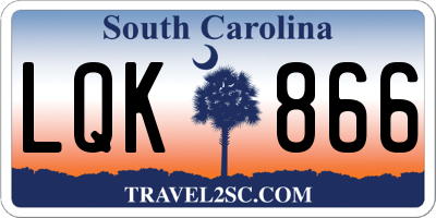 SC license plate LQK866