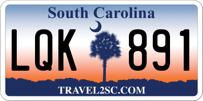 SC license plate LQK891