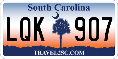 SC license plate LQK907