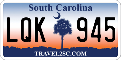SC license plate LQK945