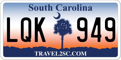 SC license plate LQK949