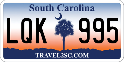 SC license plate LQK995