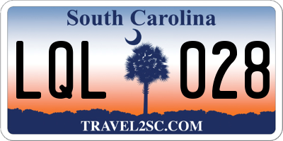 SC license plate LQL028