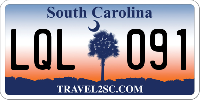 SC license plate LQL091