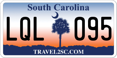 SC license plate LQL095