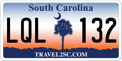 SC license plate LQL132
