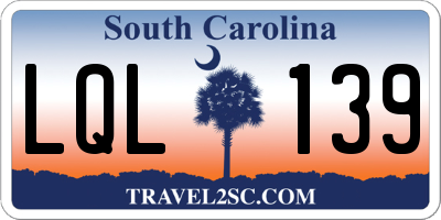 SC license plate LQL139