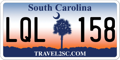 SC license plate LQL158