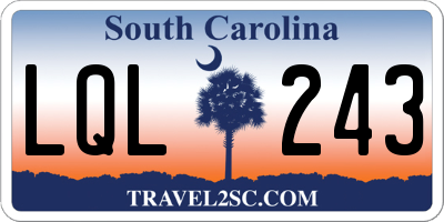 SC license plate LQL243