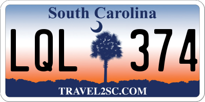 SC license plate LQL374