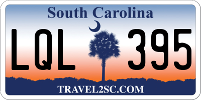 SC license plate LQL395