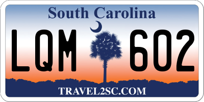 SC license plate LQM602