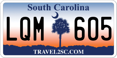 SC license plate LQM605