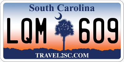SC license plate LQM609