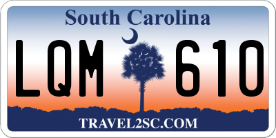 SC license plate LQM610