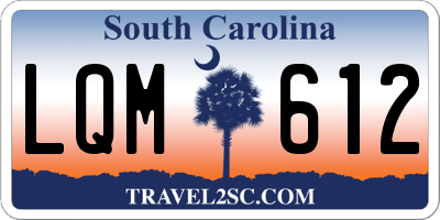SC license plate LQM612