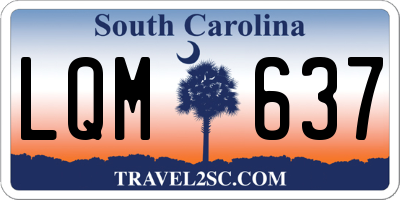 SC license plate LQM637