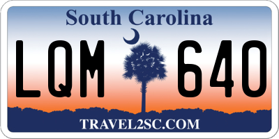 SC license plate LQM640