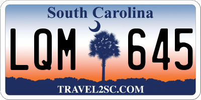 SC license plate LQM645