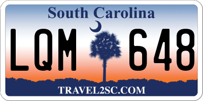 SC license plate LQM648