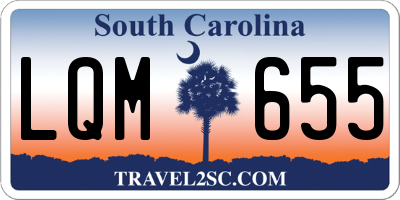 SC license plate LQM655