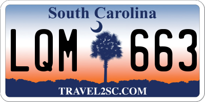 SC license plate LQM663